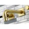 Kingston Brass KS6127DKL Two-Handle Wall Mount Bathroom Faucet, Brushed Brass KS6127DKL - alternate 5